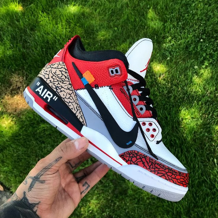 NK® Air Jrdn 3 Retro x Off-White "Fire Red"