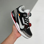 NK® Air JRDN 3 x Off-White "Black/Cement Red"