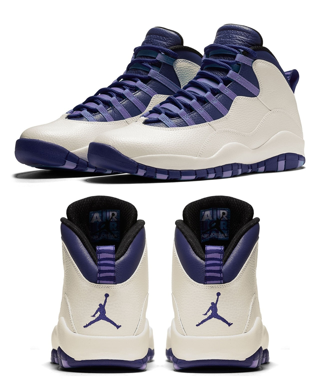 NK® Air JRDN 10 Retro "Dark Iris" "Summit White/Dark Iris-Black"