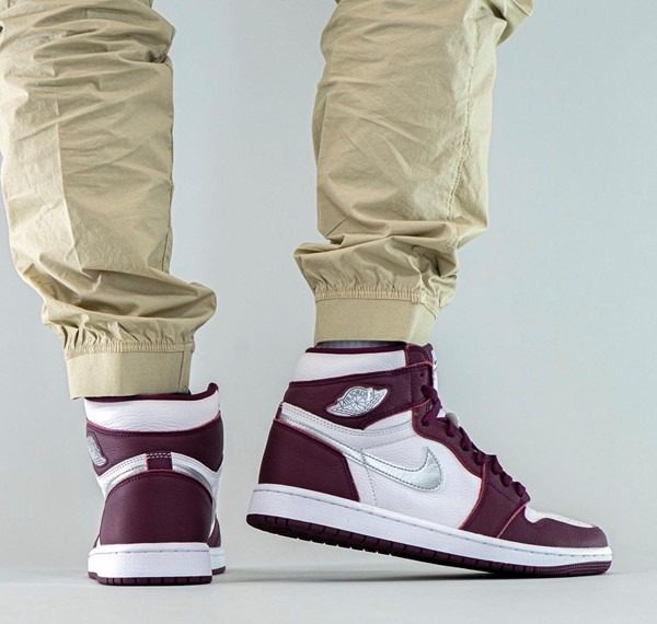 NK® Air Jrdn 1 High "Bordeaux/White"