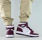 NK® Air Jrdn 1 High "Bordeaux/White"