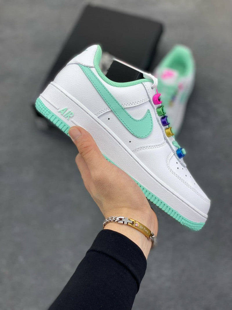 NK® Air Force 1 Low "White/Mint Rainbow"