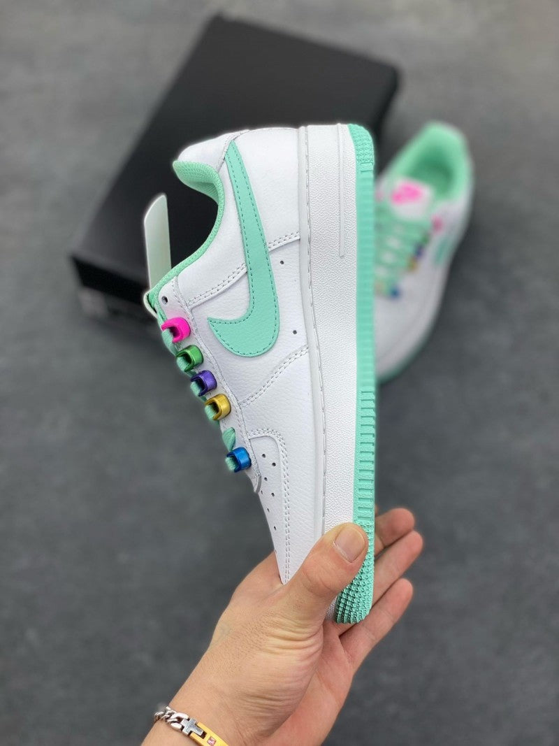 NK® Air Force 1 Low "White/Mint Rainbow"