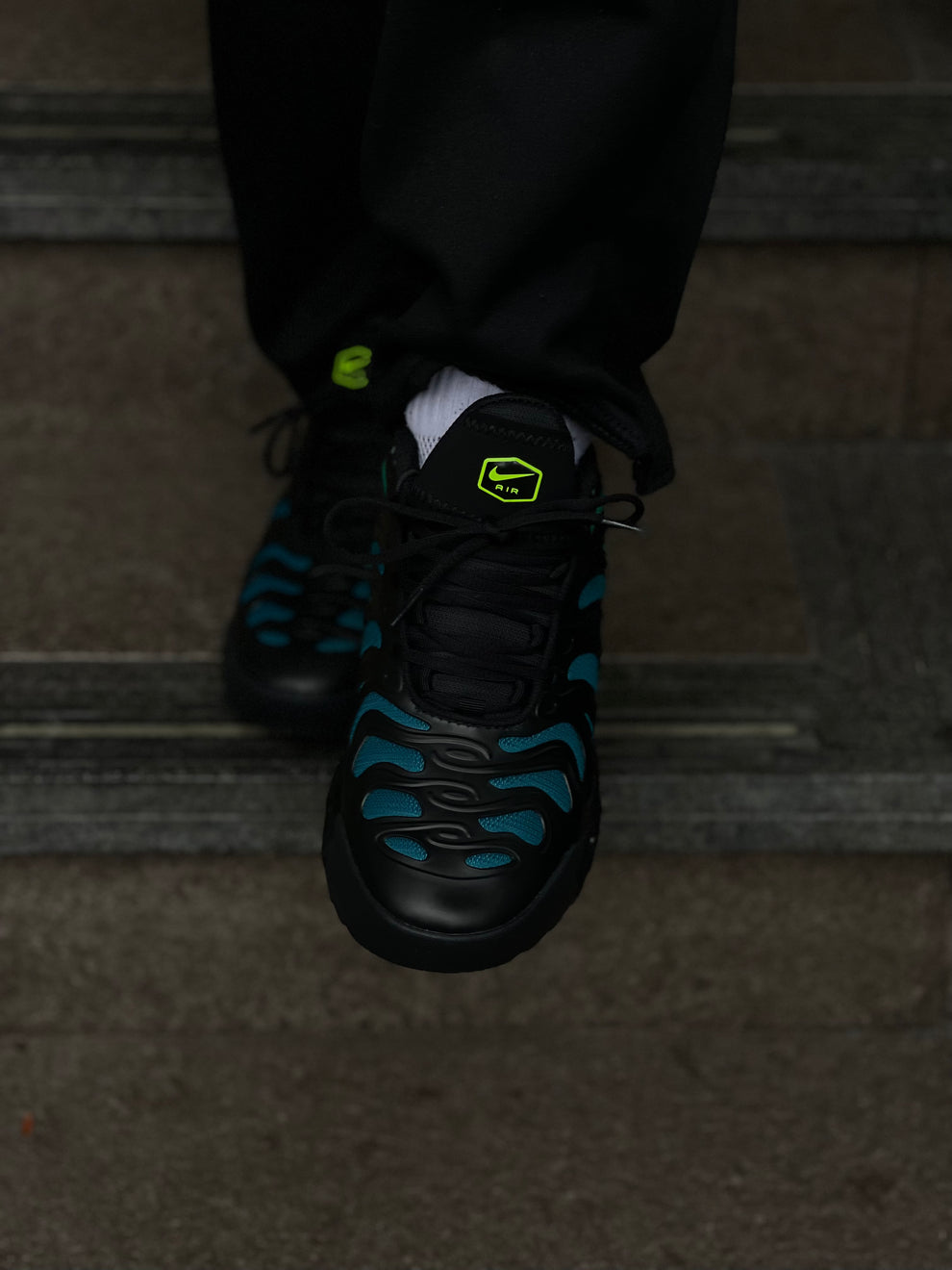 NK® Air Max Plus TN "Black/Neon Green/Teal"