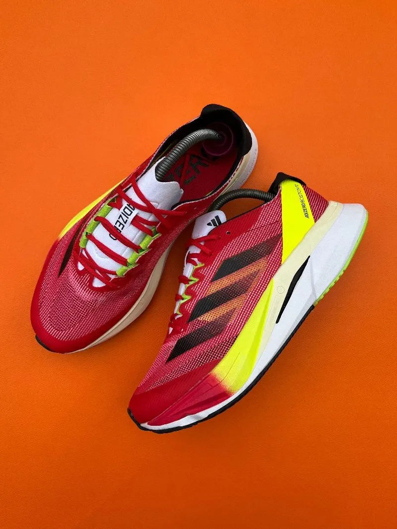 ADS® Adizero Boston 12 "Solar Red / Lucid Lemon"