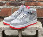 NK® Air Force 1 Mid "Wolf Grey / Red"