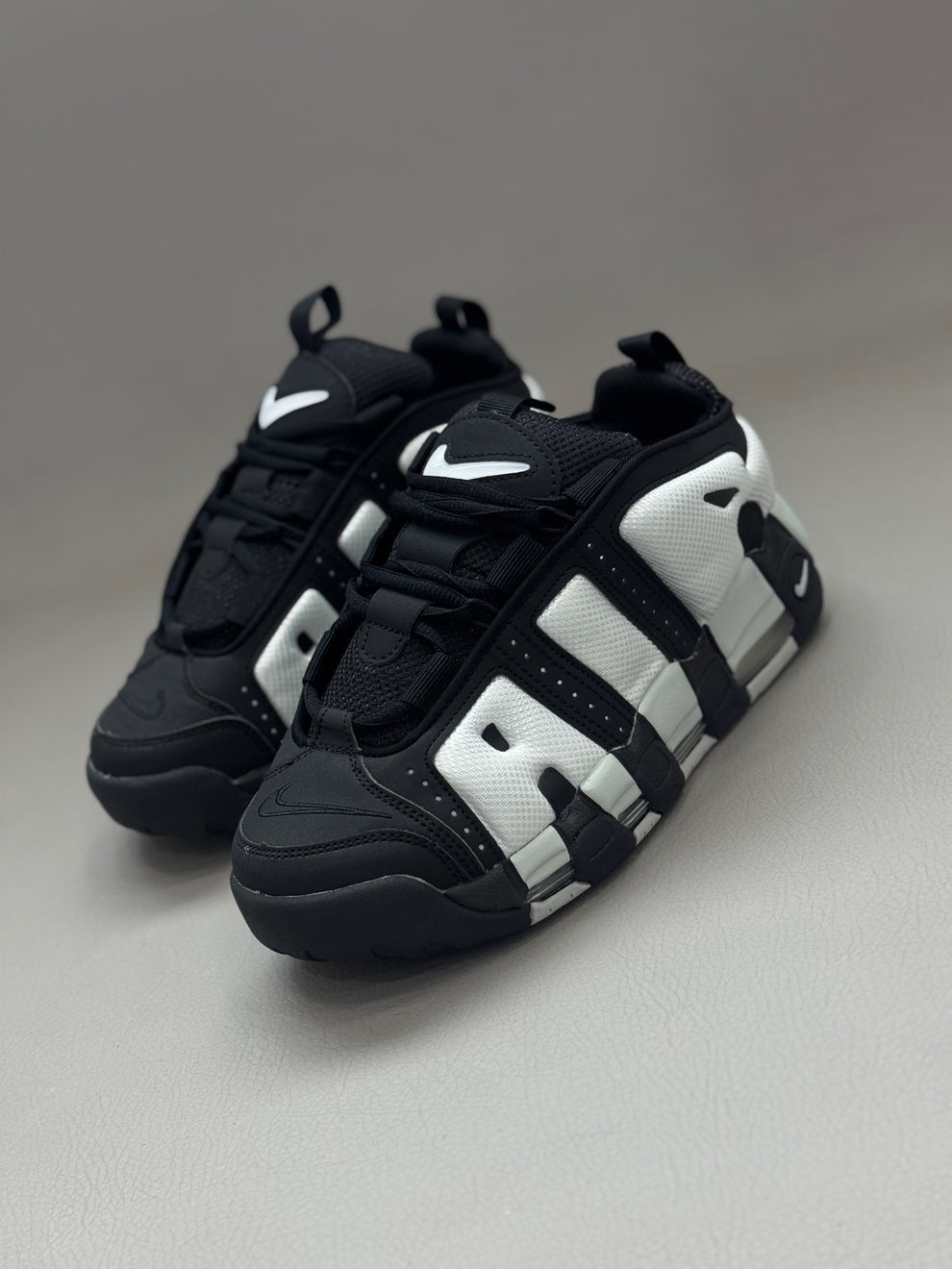 NK® Air More Uptempo "Black / White"