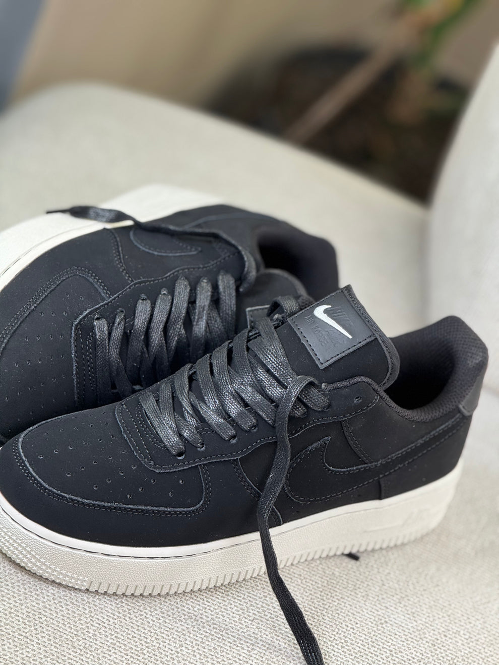 NK® Air Force 1 Low "Black White Suede"