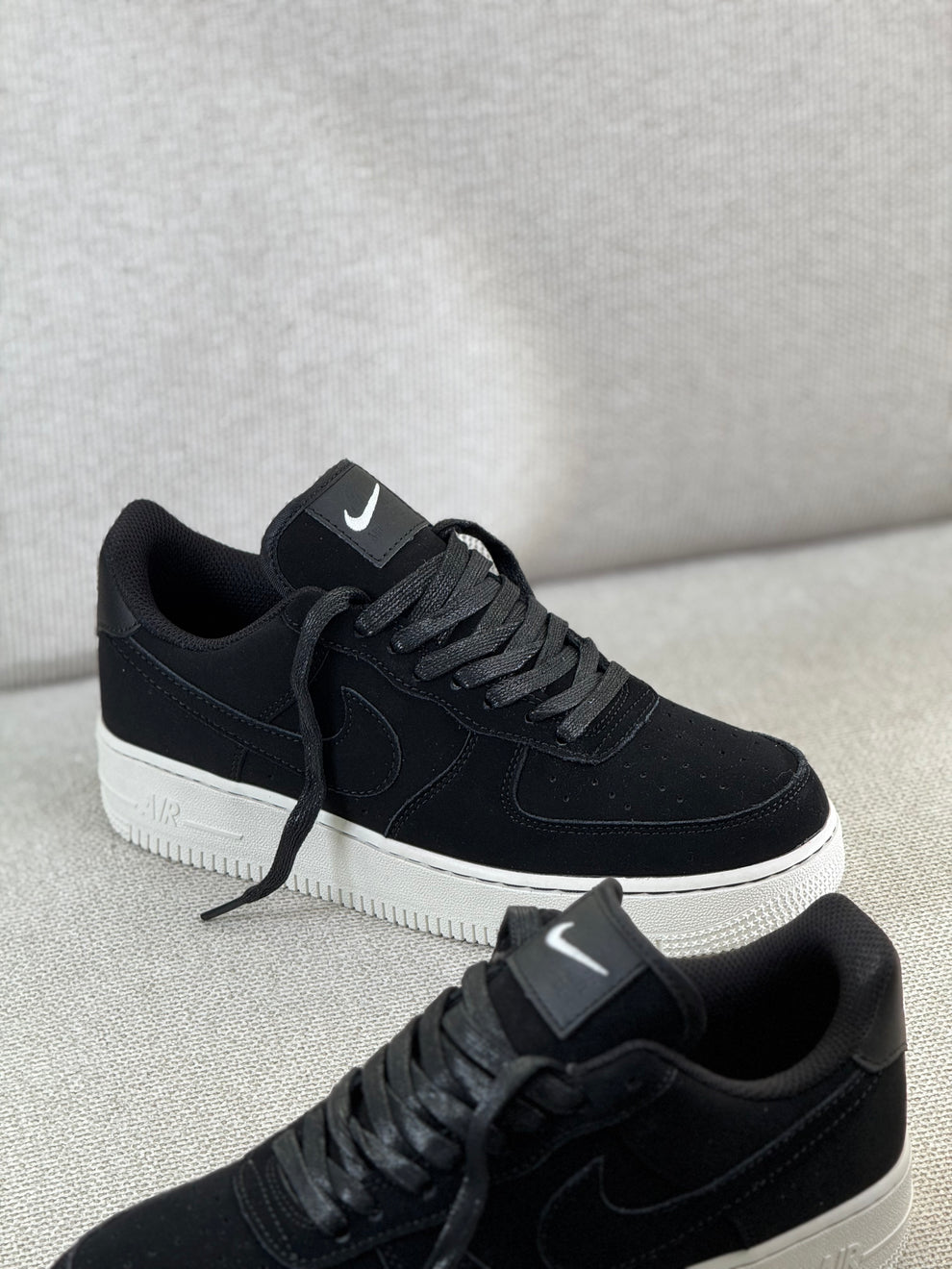 NK® Air Force 1 Low "Black White Suede"