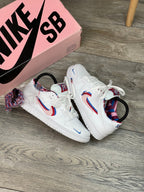 NK® SB Dunk Low "White / Pink / Multi-Color"
