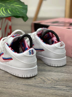 NK® SB Dunk Low "White / Pink / Multi-Color"