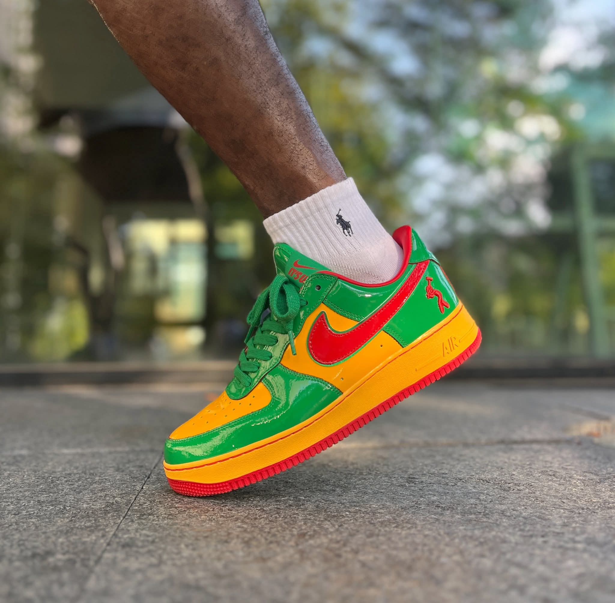 NK® AirForce 1 Low Lil Yachty Concrete Boys Lucky Green