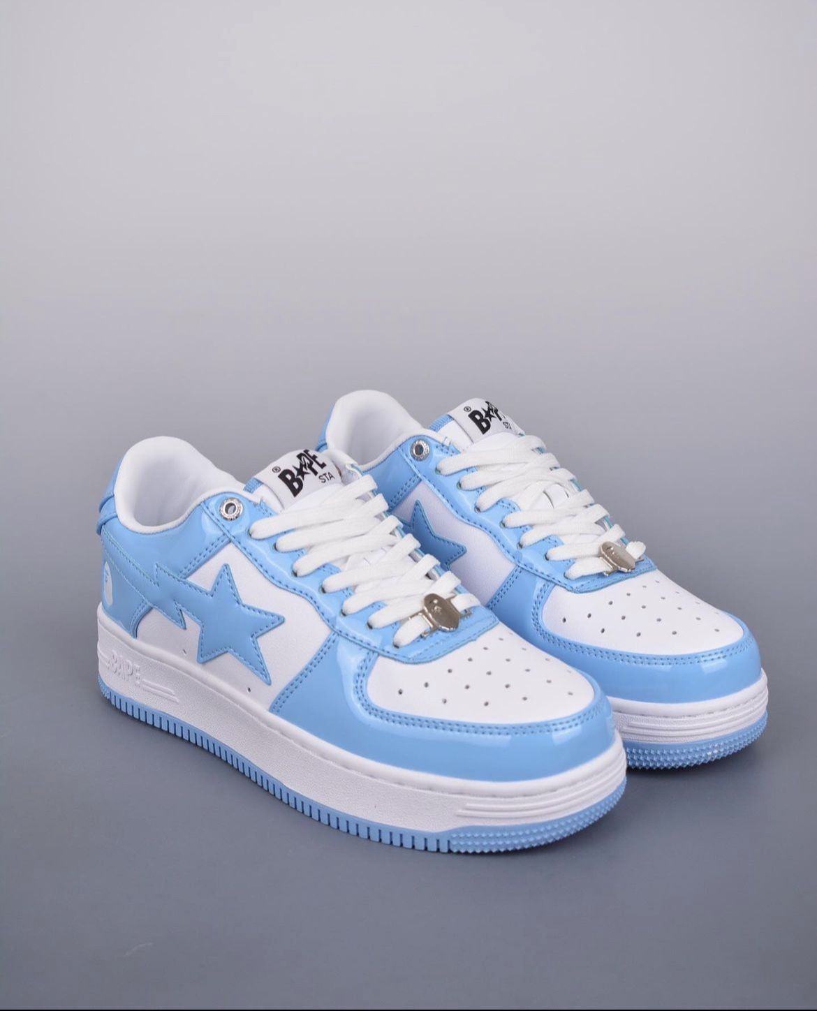 BP® Sta Patent Leather Blue White