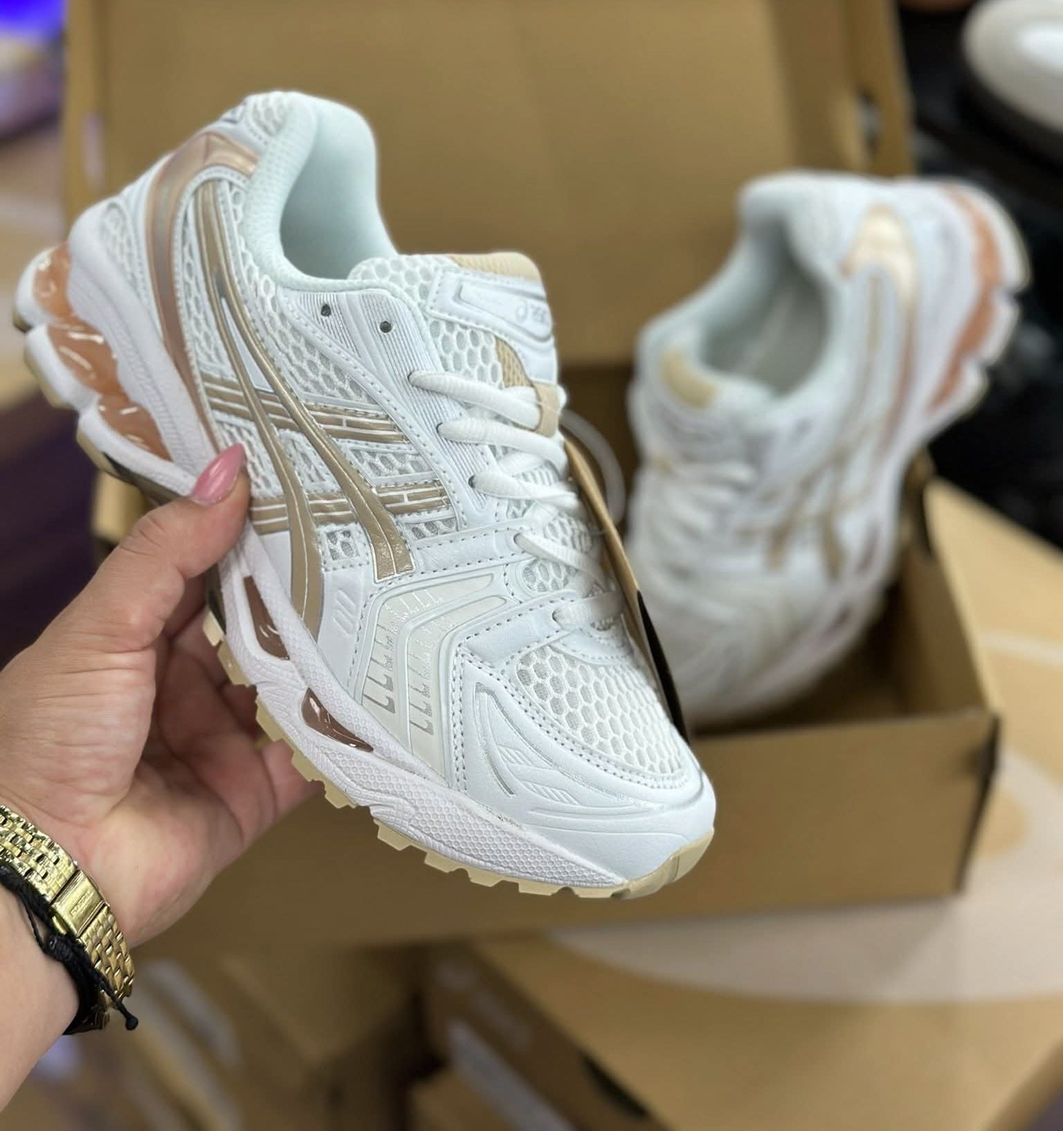 ASCS® GEL-Kayano 14 "White / Rose Gold"