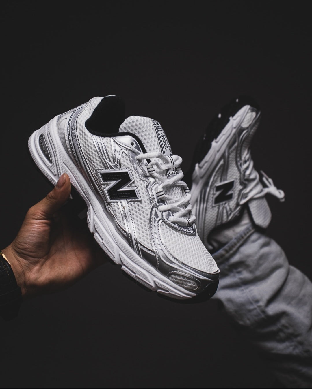 NB® 740 "White Silver/Metallic Black"