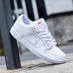 NK® SB Dunk Low Pro ISO "Orange Label Triple White"
