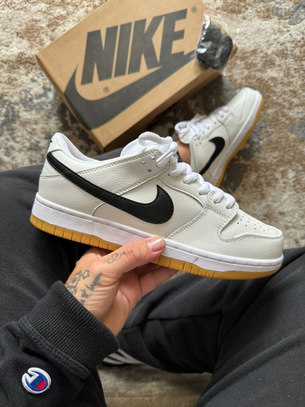 NK® SB Dunk Low Pro ISO "White Gum"