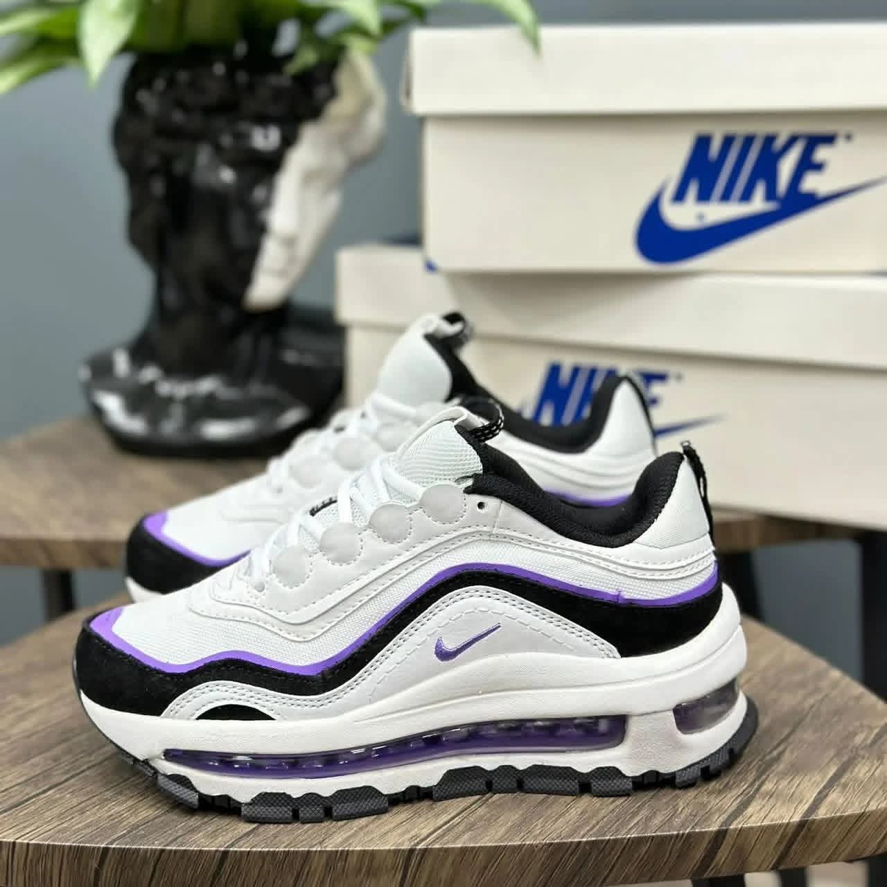 NK® Air Max 97 "White/Black/Purple"