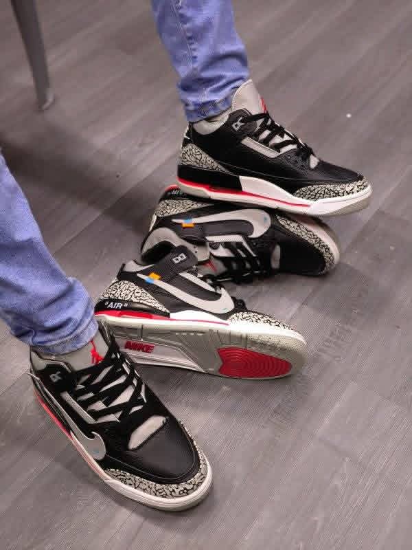 NK® Air JRDN 3 x Off-White "Black/Cement Red"