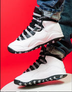 NK® Air JRDN 10 Retro "Steel" "White/Black-Light Steel Grey"