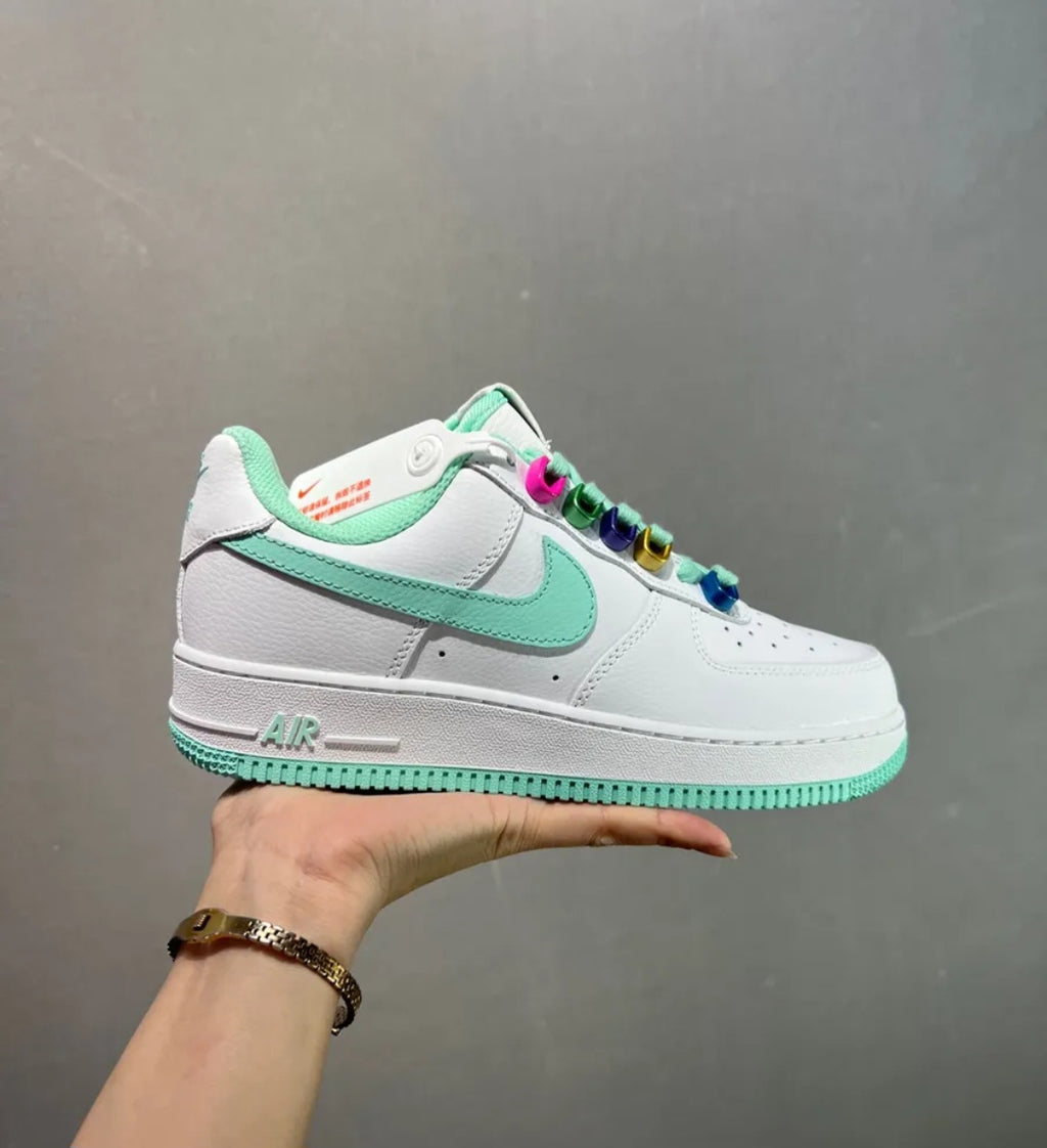 NK® Air Force 1 Low "White/Mint Rainbow"