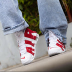 NK® Air More Uptempo "White / Varsity Red"