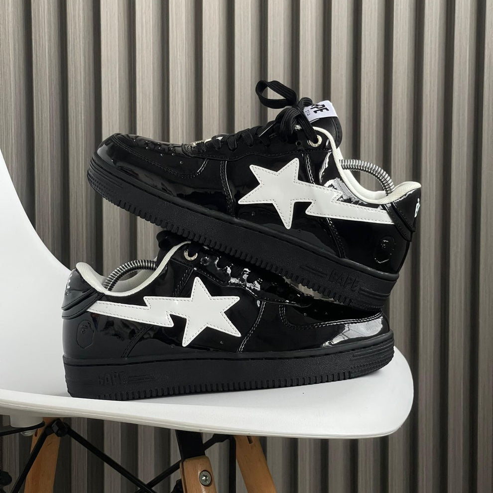 BP® Sta Low "Black White" (Patent Leather)
