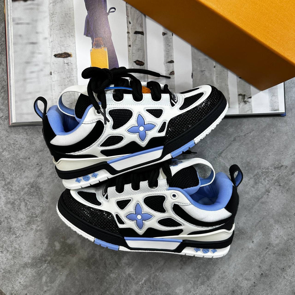LV® Skate Sneaker "Black / White / University Blue"