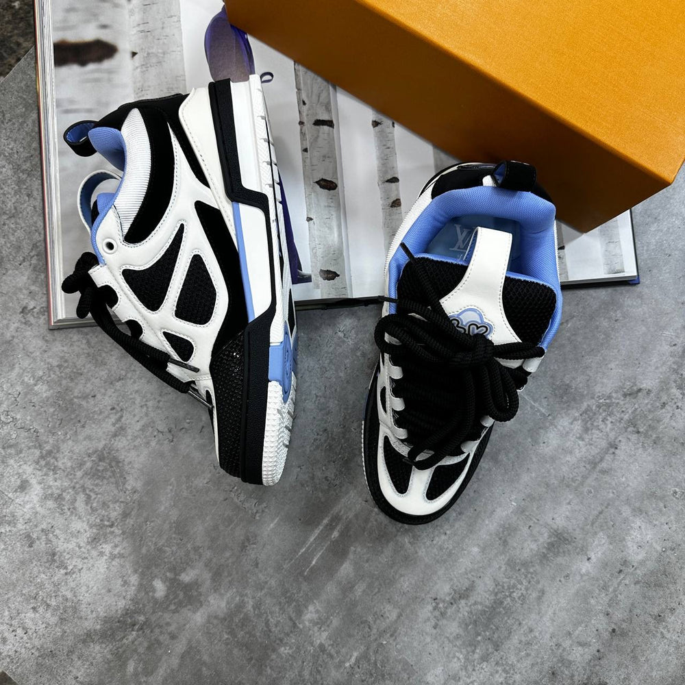 LV® Skate Sneaker "Black / White / University Blue"
