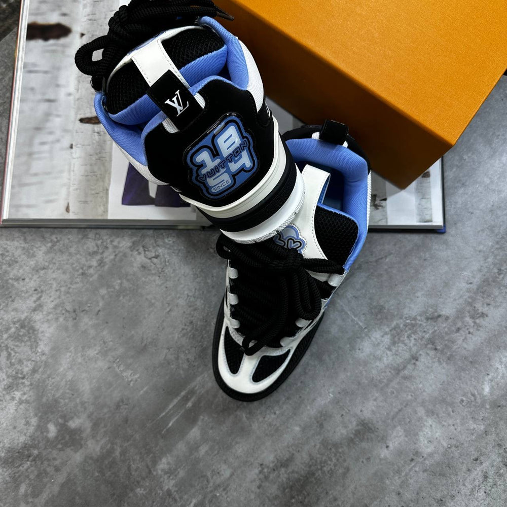 LV® Skate Sneaker "Black / White / University Blue"