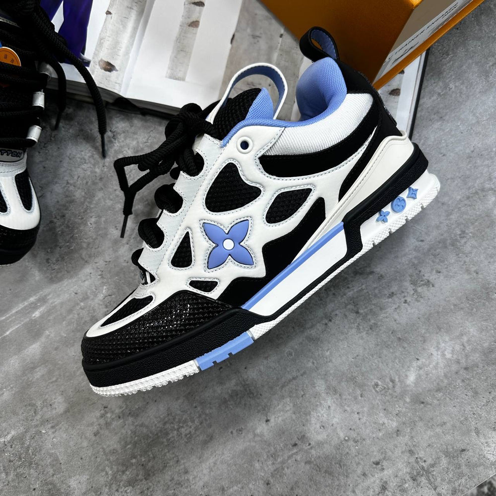 LV® Skate Sneaker "Black / White / University Blue"