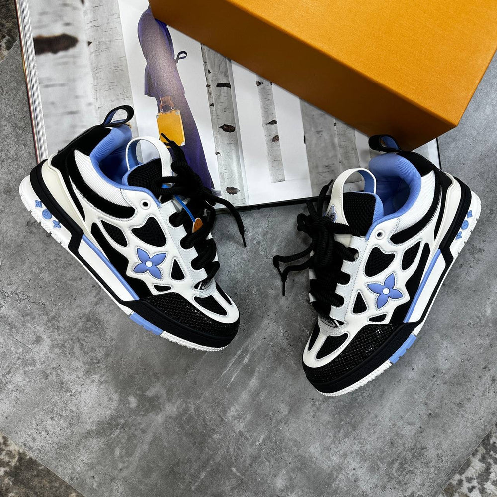 LV® Skate Sneaker "Black / White / University Blue"