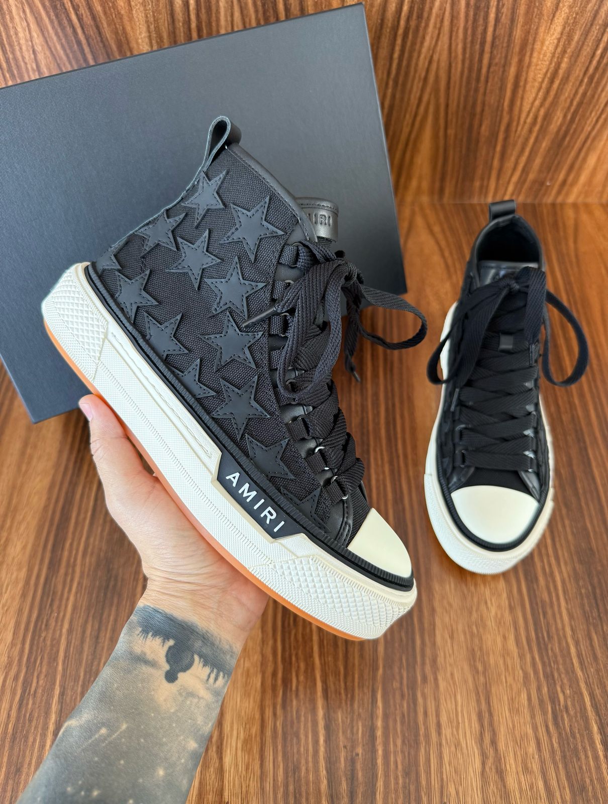 AMR® Court Stars High-Top "Black/White"