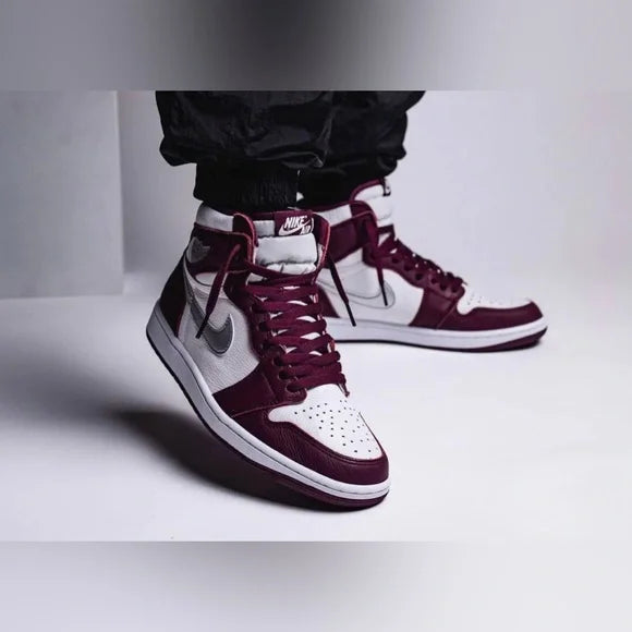 NK® Air Jrdn 1 High "Bordeaux/White"