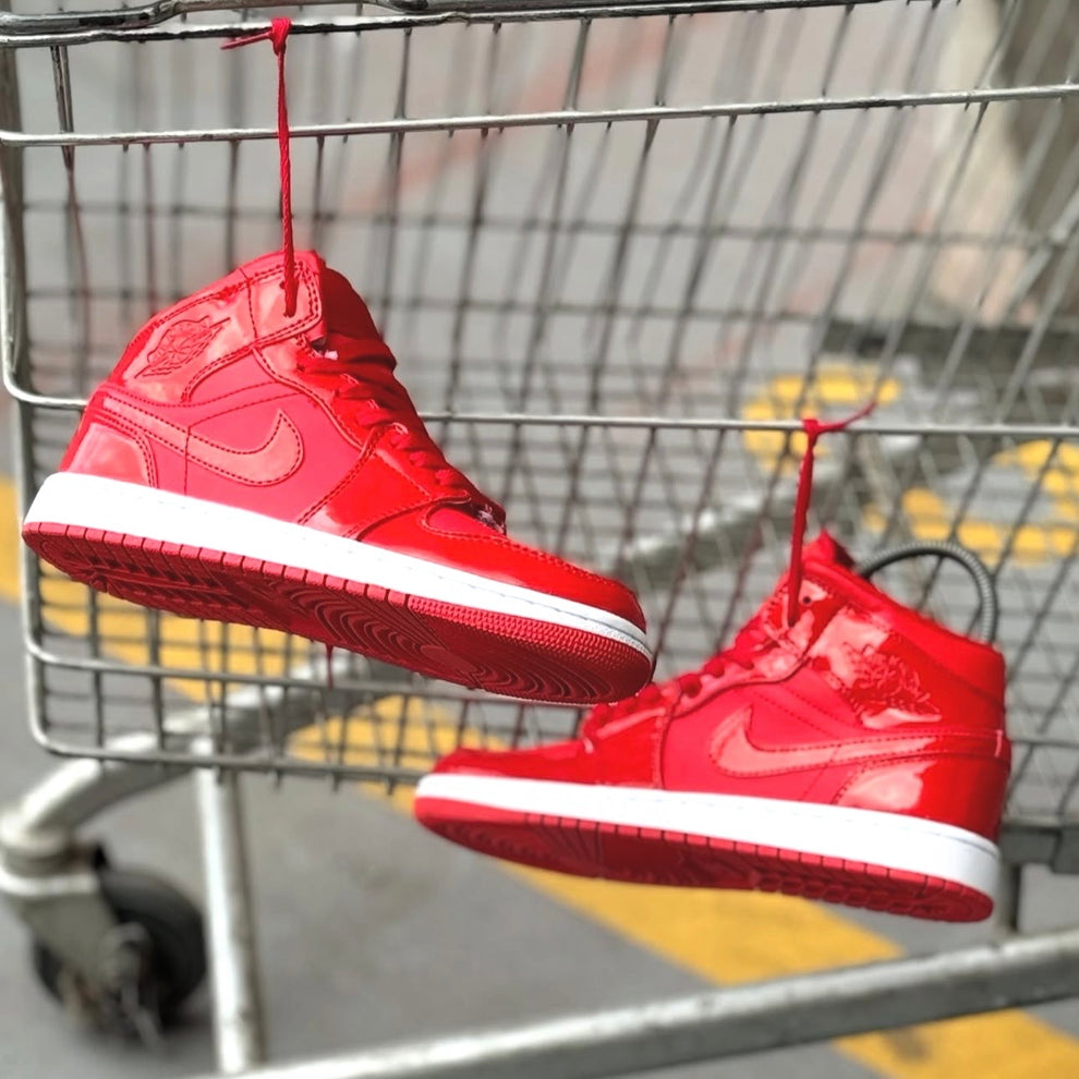 JRDN® 1 Retro Mid "Red Gloss" (Charol).