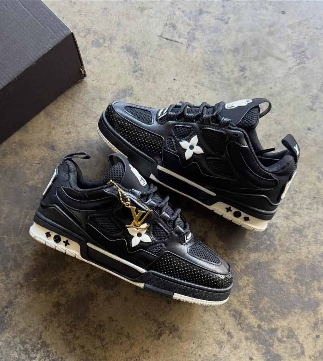 LV® Skate Sneaker "Black White"