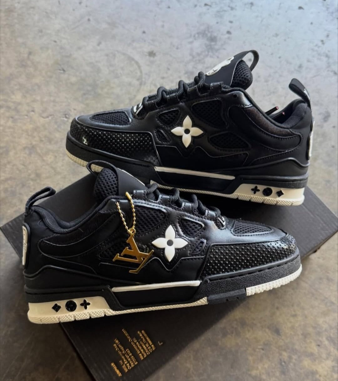 LV® Skate Sneaker "Black White"