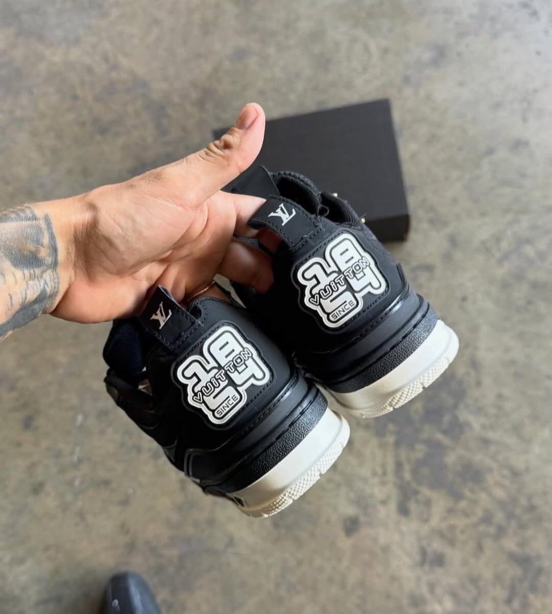LV® Skate Sneaker "Black White"